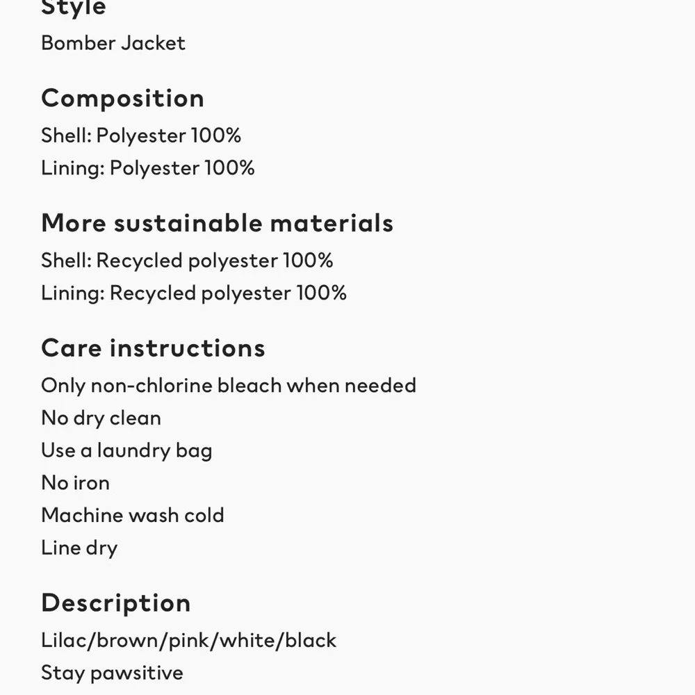 H&M ‘Stay Pawsitive” Girls Sequin Bomber Jacket - Size 6-7Y